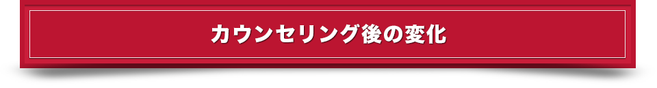 カウンセリング後の変化